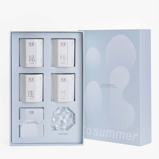SCENTED WOOD WICK CANDLE SET