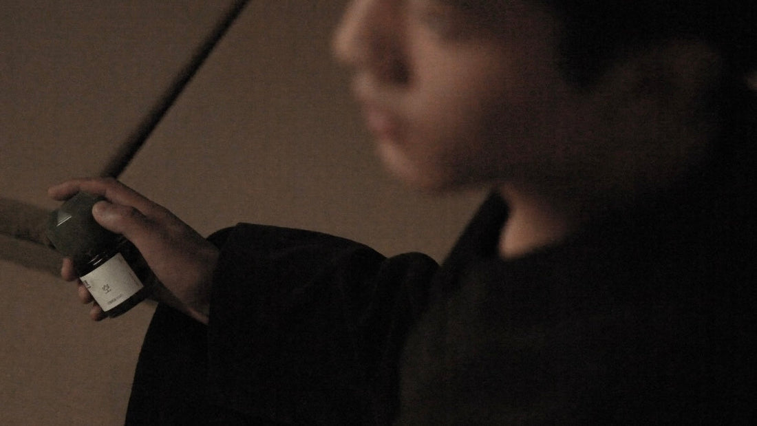 Atmospheric lighting and tea scent aesthetic, illustrating the art of quiet and mindfulness meditation.